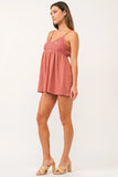 Amalfi Spaghetti Strap Crochet Romper