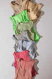 Lacey Striped Button Front Tank Top