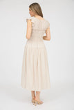 Melanie Shirred Bodice Midi Dress
