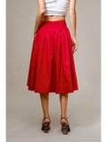 Freya Smocked Flare Midi Skirt