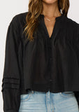 Felicity Pintuck Button Down Blouse