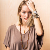 Aqua Terra & Mixed Metal Stone Wrap