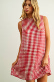 Christie Gingham Tie Back Dress