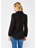 Georgia Lace Trim Button Down Shirt