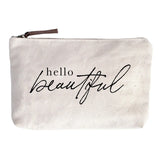 Canvas Sentiment Zip Pouch