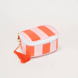 Caroline Stripe Travel Jewelry Case