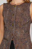 Jenna Animal Print Blazer Vest