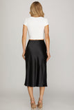 Eden Satin Midi Skirt