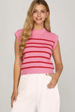 Skylar Sleeveless Striped Sweater Tank