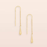 Gold Teardrop Threader