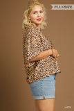 Harper Bubble Sleeve Animal Print Blouse