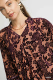 Alexis Floral Velvet Burnout Blouse