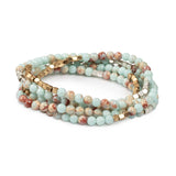 Agalmatolite & Mixed Metal Stone Wrap