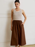 Darby Sleeveless Knit & Woven Dress
