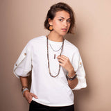 Rhyolite & Gold Stone Wrap