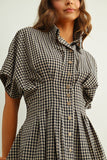 Mia Gingham Patterned Shirt Dress