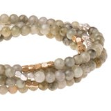 Labradorite & Mixed Metal Stone Wrap
