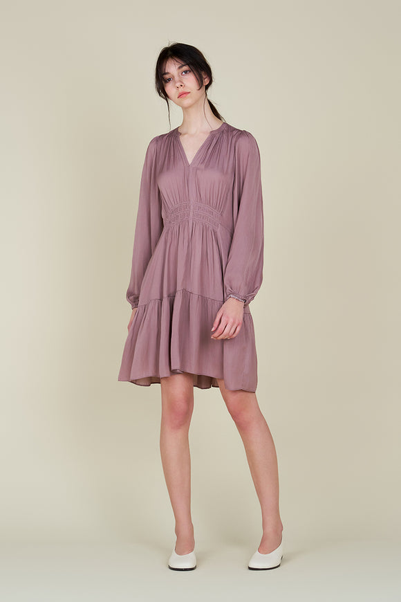 Ellie Long Sleeve Satin Mini Dress