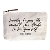 Canvas Sentiment Zip Pouch