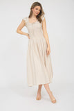 Melanie Shirred Bodice Midi Dress