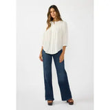 Sienna Pintuck & Lace Button Down