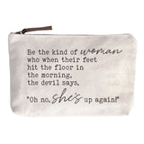 Canvas Sentiment Zip Pouch