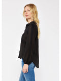 Georgia Lace Trim Button Down Shirt