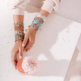 White Lava & Mixed Metal Stone Wrap