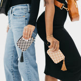 Wynona Woven Checkered Wallet