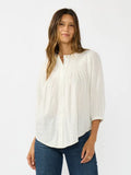 Sienna Pintuck & Lace Button Down