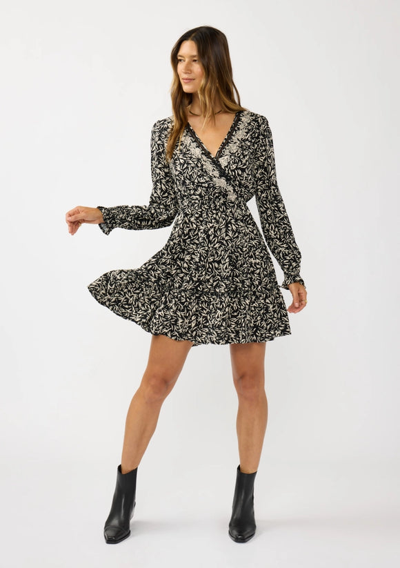 Dana Embroidered Tiered Mini Dress