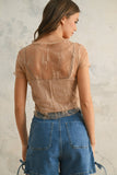 Brie Lined Lace Tee