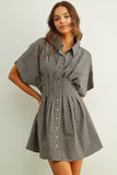 Mia Gingham Patterned Shirt Dress