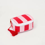 Caroline Stripe Travel Jewelry Case