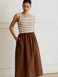 Darby Sleeveless Knit & Woven Dress