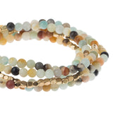 Amazonite & Gold Stone Wrap