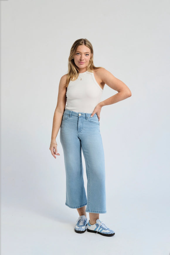 Better Butter CHRISLEY HR Wide Leg Crop Jeans