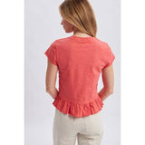 Daphne Smocked Ruffle Hem Top