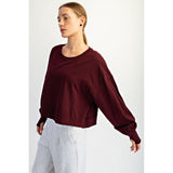 Peyton Open Back Long Sleeve Top