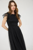 Josie Polka Dot Chiffon Smocked Dress