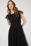 Josie Polka Dot Chiffon Smocked Dress