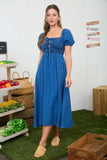 Kristen Front Tie Denim Midi Dress