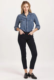 Blaire Mid-Rise Slim Straight Jeans