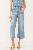 Audrey SHELBY CHAMBRAY Super Hi-Rise Crop Wide Leg Jeans