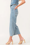 Audrey SHELBY CHAMBRAY Super Hi-Rise Crop Wide Leg Jeans