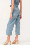 Audrey SHELBY CHAMBRAY Super Hi-Rise Crop Wide Leg Jeans