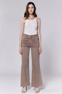 Fiona MINK HR Wide Leg Cutoff Jeans