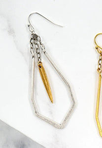 Geometric Teardrop Spike Earring