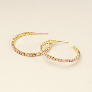 Sparkle & Shine Small Rhinestone Hoop Earrings
