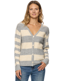 Ansley Striped V Neck Cardigan